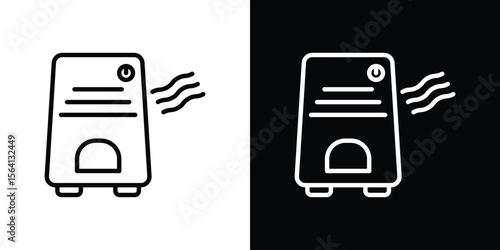 Air purifier icon symbol outline style. Editable icon in EPS10