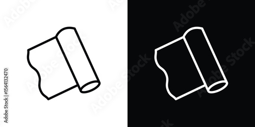 Aluminum foil icon symbol outline style. Editable icon in EPS10
