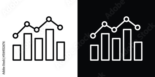 Benchmarking icon symbol outline style. Editable icon in EPS10