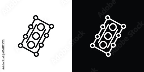 Car gasket icon symbol outline style. Editable icon in EPS10