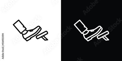 car pedal icon symbol outline style. Editable icon in EPS10
