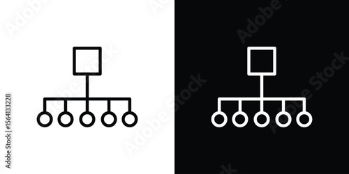 classification icon symbol outline style. Editable icon in EPS10