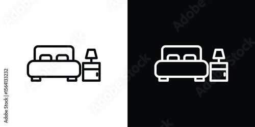 Clean Room icon symbol outline style. Editable icon in EPS10