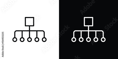 classification icon symbol outline style. Editable icon in EPS10