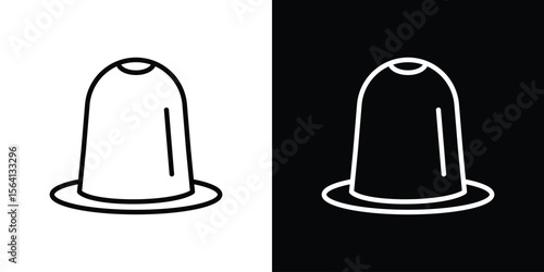 Coffee capsule icon symbol outline style. Editable icon in EPS10