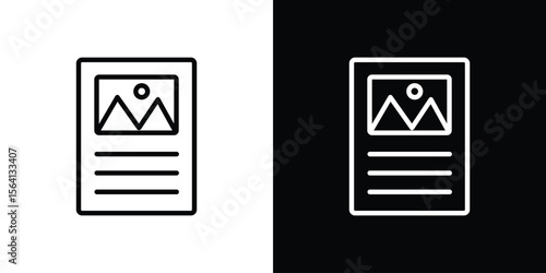 Content icon symbol outline style. Editable icon in EPS10