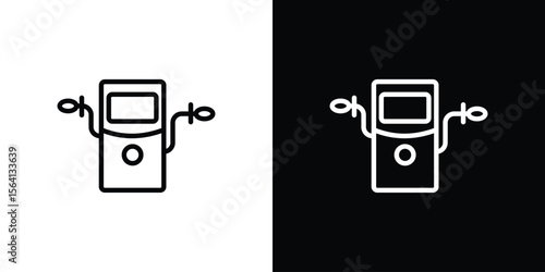 Dialysis icon symbol outline style. Editable icon in EPS10