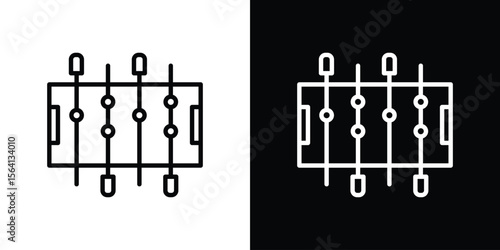 Foosball icon symbol outline style. Editable icon in EPS10