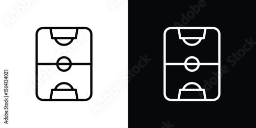 Football field icon symbol outline style. Editable icon in EPS10