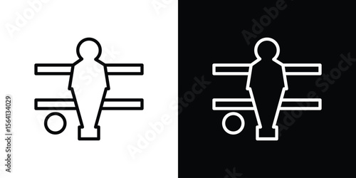 Foosball icon symbol outline style. Editable icon in EPS10