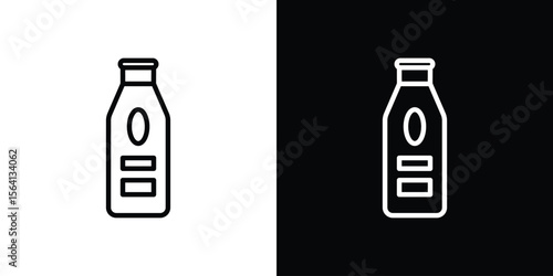Gin icon symbol outline style. Editable icon in EPS10