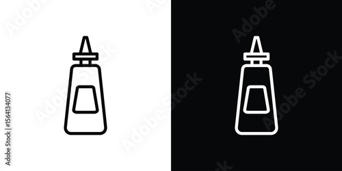 Glue icon symbol outline style. Editable icon in EPS10