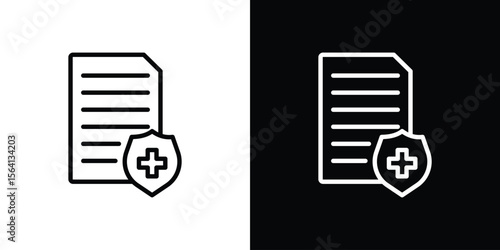 Health insurance icon symbol outline style. Editable icon in EPS10