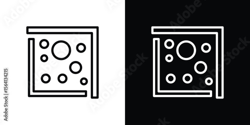 Heat Map icon symbol outline style. Editable icon in EPS10