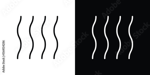 Hot icon symbol outline style. Editable icon in EPS10