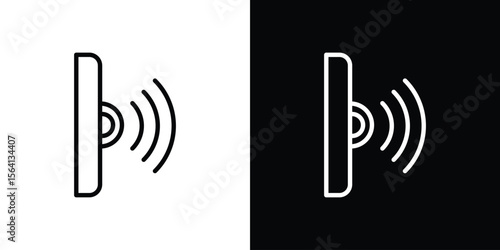 Infrared icon symbol outline style. Editable icon in EPS10