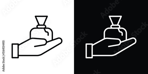 Inheritance law icon symbol outline style. Editable icon in EPS10