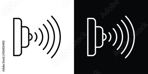 Infrared icon symbol outline style. Editable icon in EPS10
