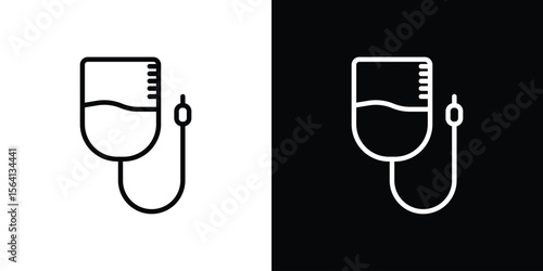 Intravenous icon symbol outline style. Editable icon in EPS10