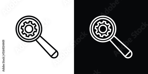 Investigate icon symbol outline style. Editable icon in EPS10