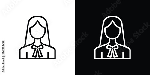 Lawyer icon symbol outline style. Editable icon in EPS10