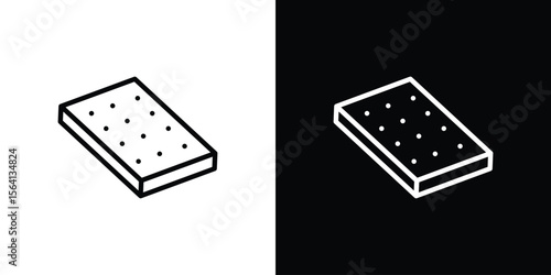 Mattress icon symbol outline style. Editable icon in EPS10
