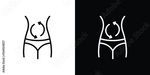 Metabolism icon symbol outline style. Editable icon in EPS10