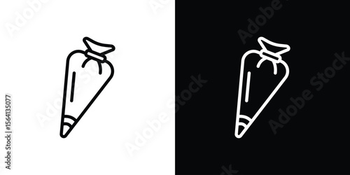 Pastry bag icon symbol outline style. Editable icon in EPS10