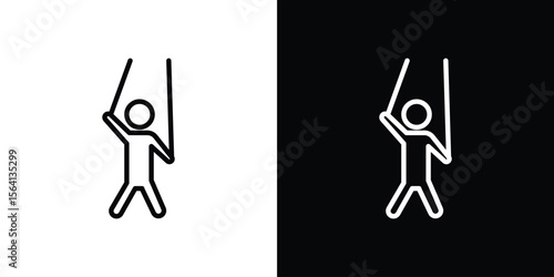 Puppet icon symbol outline style. Editable icon in EPS10