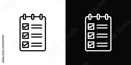 Reservation icon symbol outline style. Editable icon in EPS10