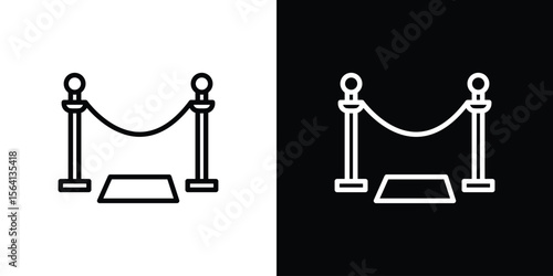 Red carpet icon symbol outline style. Editable icon in EPS10