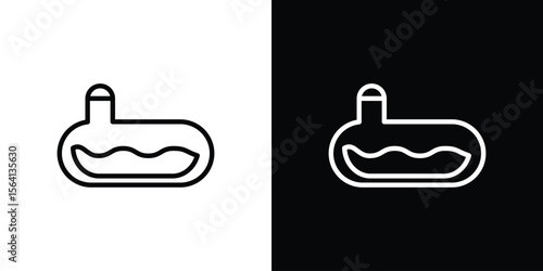 Sewerage tank icon symbol outline style. Editable icon in EPS10