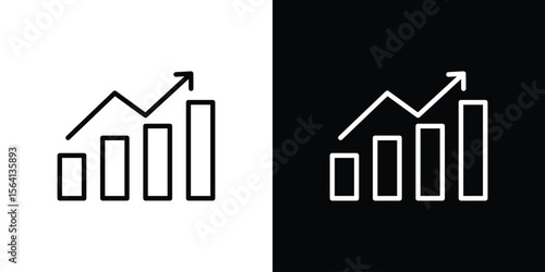 Stagflation icon symbol outline style. Editable icon in EPS10