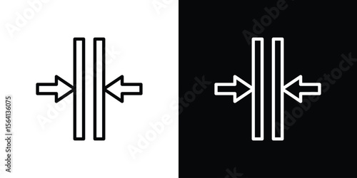 Thickness icon symbol outline style. Editable icon in EPS10
