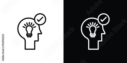 Understand icon symbol outline style. Editable icon in EPS10