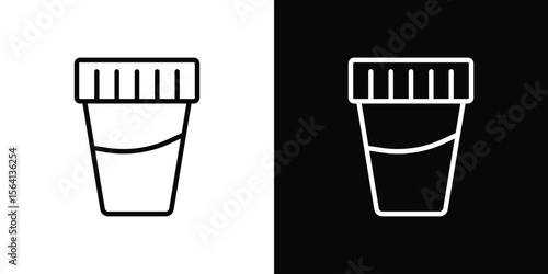 Urine test icon symbol outline style. Editable icon in EPS10