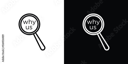Why us icon symbol outline style. Editable icon in EPS10