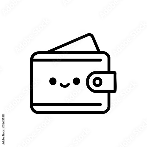 cute wallet design vector