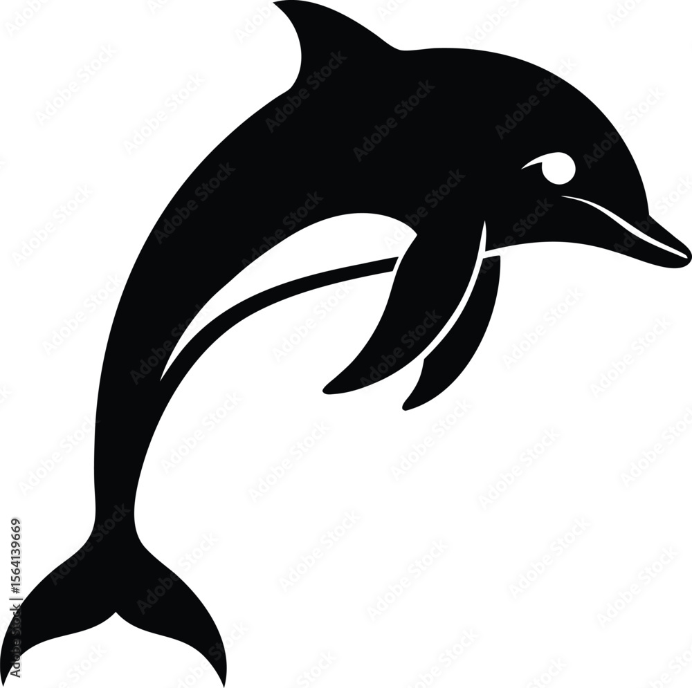 Obraz premium Dolphin silhouette bundle vector design with editable