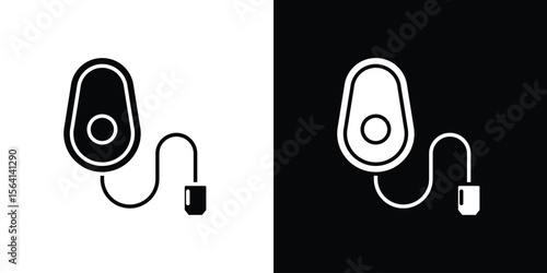 Anesthesia icon simple flat graphic illustrations. Black and white silhouette vector