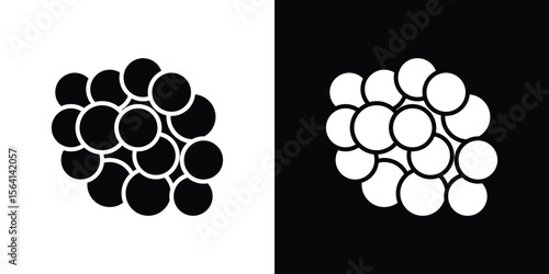 Cancer icon simple flat graphic illustrations. Black and white silhouette vector