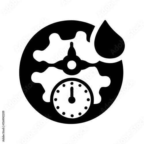 Scheduled maintenance and lubrication for machinery with regular oil change requirements