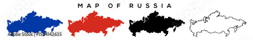 Russia Map Outline – Minimal Vector