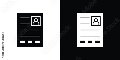 Criminal record icon simple flat graphic illustrations. Black and white silhouette vector