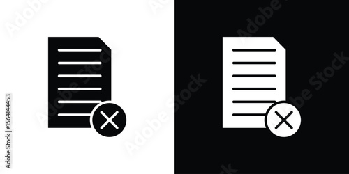 Paperless icon simple flat graphic illustrations. Black and white silhouette vector