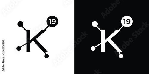 Potassium icon simple flat graphic illustrations. Black and white silhouette vector