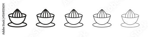 Hand Juicer icon design in thin editable stroke style for graphic work