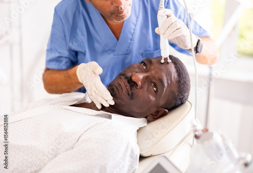 Foto RF lifting treatment rejuvenated patient's skin, leaving it visibly firmer and more youthful