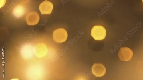 abstract background of yellow lights, Gold bokeh and sparkles. Seamless loop animation  ai generative