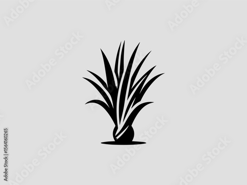 Watercolor lemongrass bundle vector logo with dewdrops for spa or aromatherapy brands